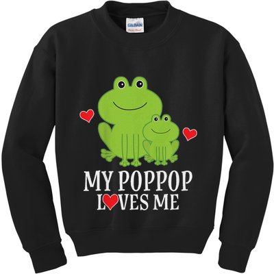 My Poppop Loves Me For Grandson Kids Sweatshirt