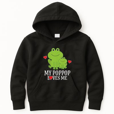 My Poppop Loves Me For Grandson Kids Hoodie