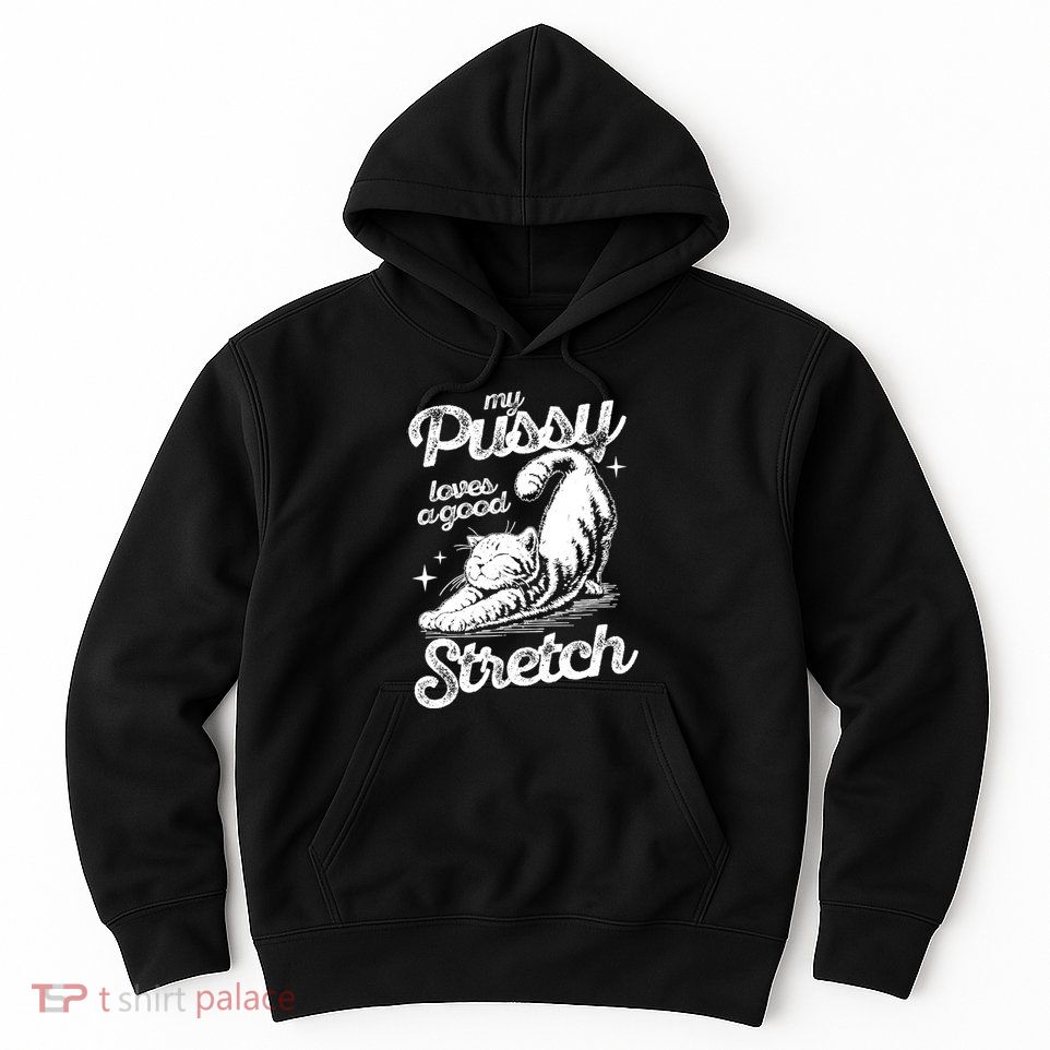 My Pussy Love A Good Stretch Funny Raunchy Cat Funny Hoodie