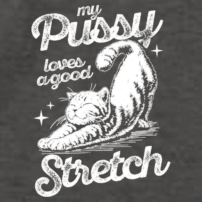 My Pussy Love A Good Stretch Funny Raunchy Cat Funny Vector Backpack