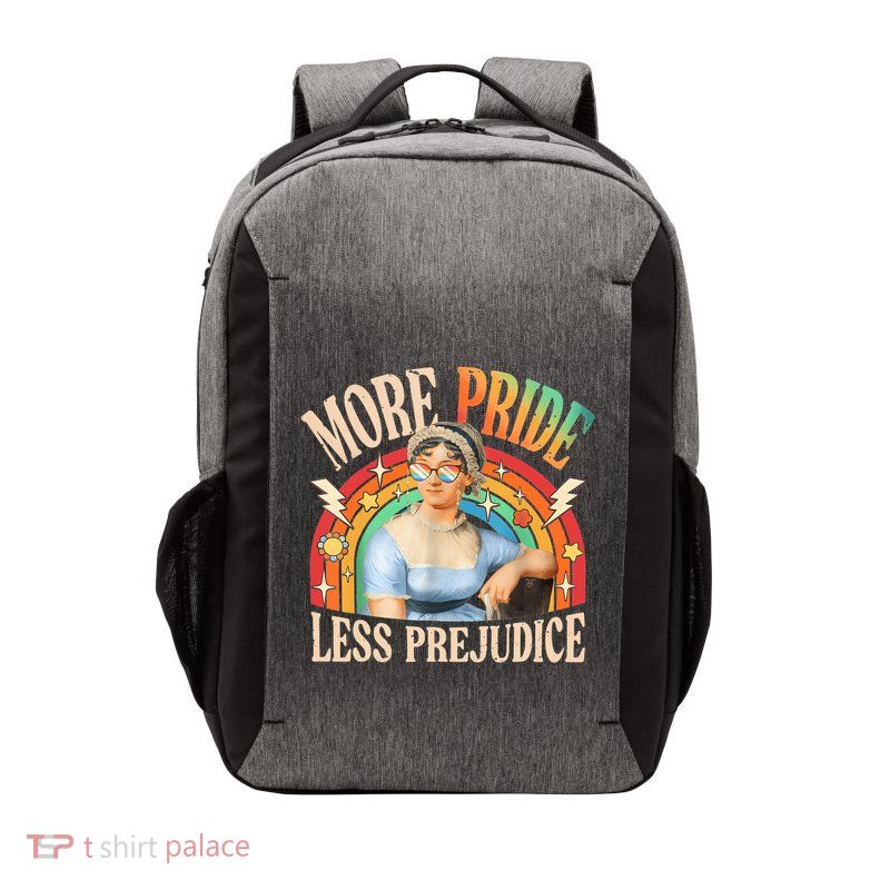 More Pride Less Prejudice Lgbtq Rainbow Vector Backpack