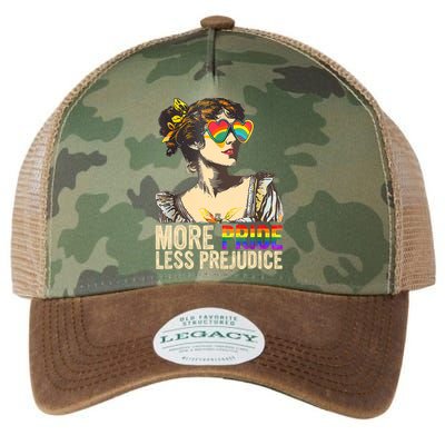 More Pride Less Prejudice Lgbtq Rainbow Legacy Tie Dye Trucker Hat