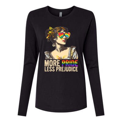 More Pride Less Prejudice Lgbtq Rainbow Womens Cotton Relaxed Long Sleeve T-Shirt