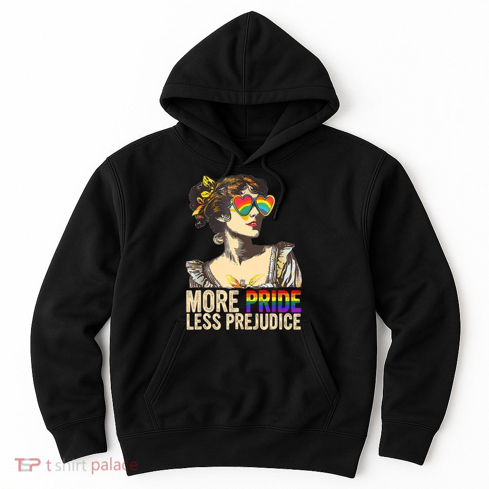 More Pride Less Prejudice Lgbtq Rainbow Hoodie