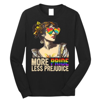 More Pride Less Prejudice Lgbtq Rainbow Long Sleeve Shirt