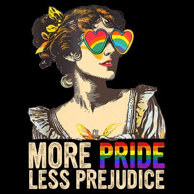 More Pride Less Prejudice Lgbtq Rainbow T-Shirt
