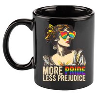 More Pride Less Prejudice Lgbtq Rainbow 11oz C Handle Ceramic Mug