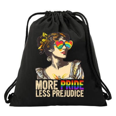 More Pride Less Prejudice Lgbtq Rainbow Drawstring Bag