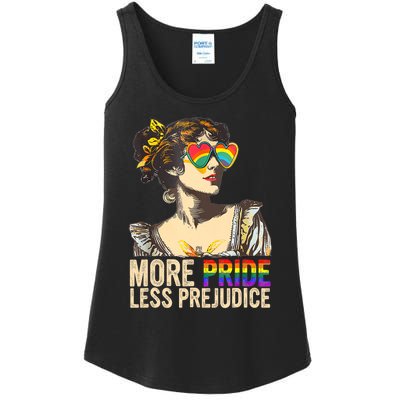 More Pride Less Prejudice Lgbtq Rainbow Ladies Essential Tank