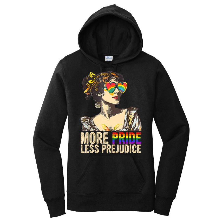 More Pride Less Prejudice Lgbtq Rainbow Women's Pullover Hoodie