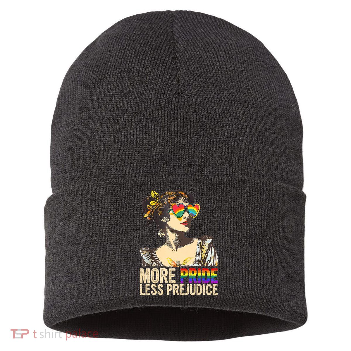 More Pride Less Prejudice Lgbtq Rainbow Sustainable Knit Beanie