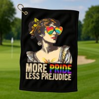 More Pride Less Prejudice Lgbtq Rainbow Golf Towel