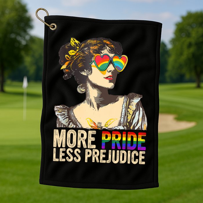 More Pride Less Prejudice Lgbtq Rainbow Golf Towel