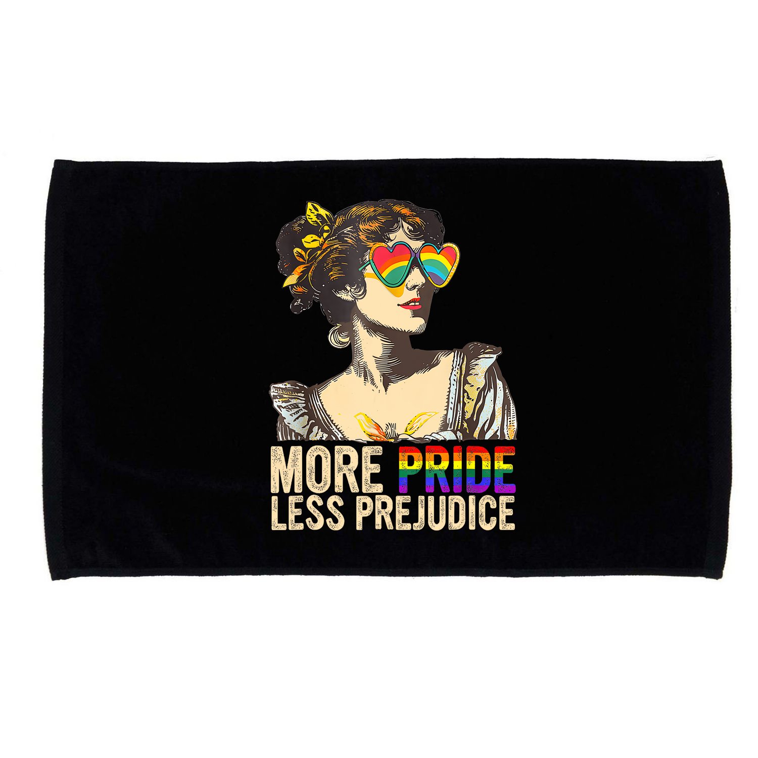 More Pride Less Prejudice Lgbtq Rainbow Microfiber Hand Towel