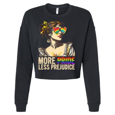 More Pride Less Prejudice Lgbtq Rainbow Cropped Pullover Crew