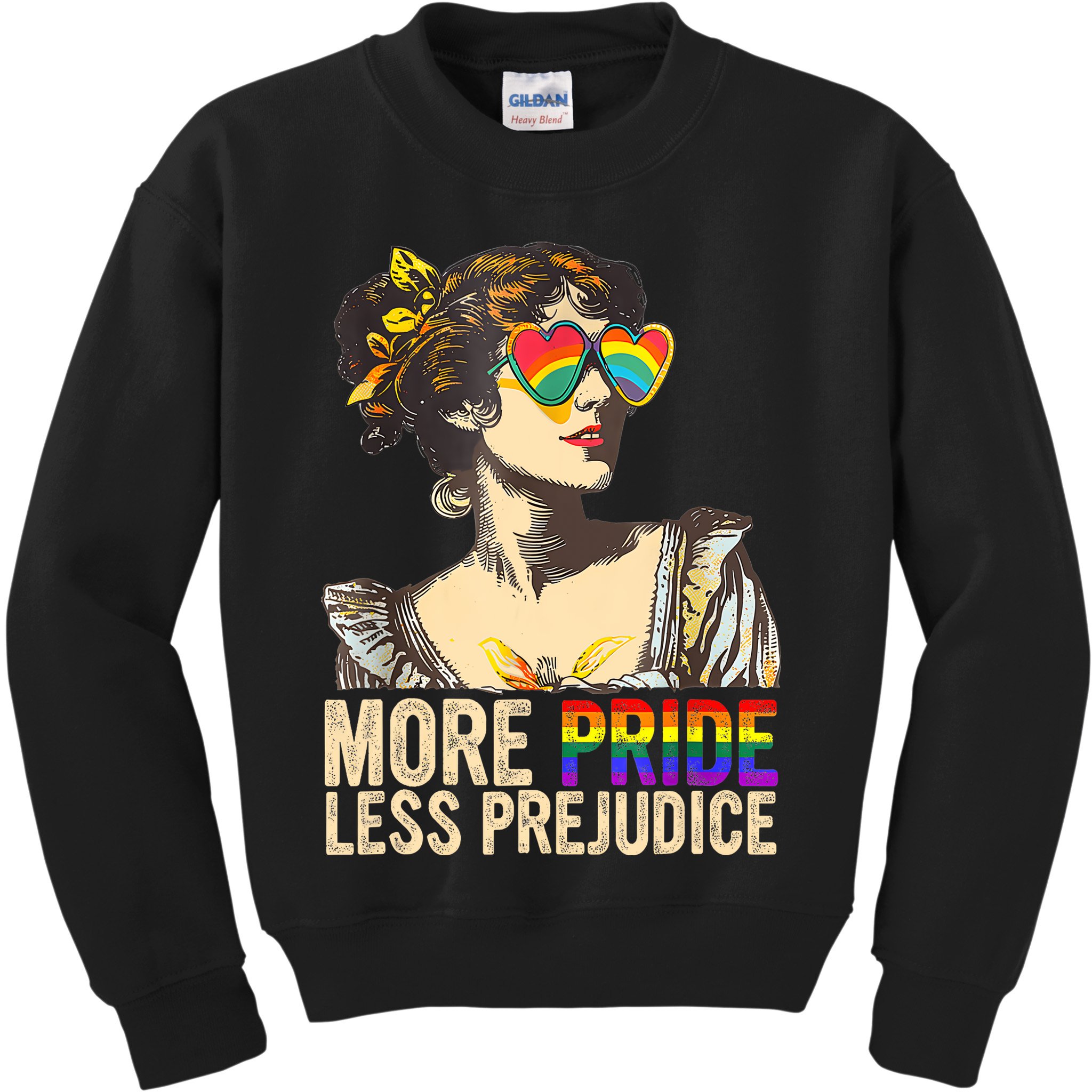 More Pride Less Prejudice Lgbtq Rainbow Kids Sweatshirt