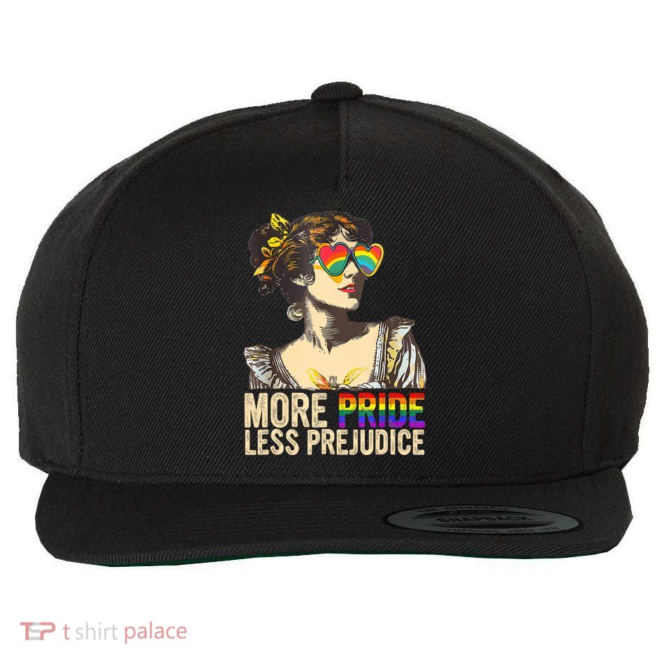 More Pride Less Prejudice Lgbtq Rainbow Wool Snapback Cap