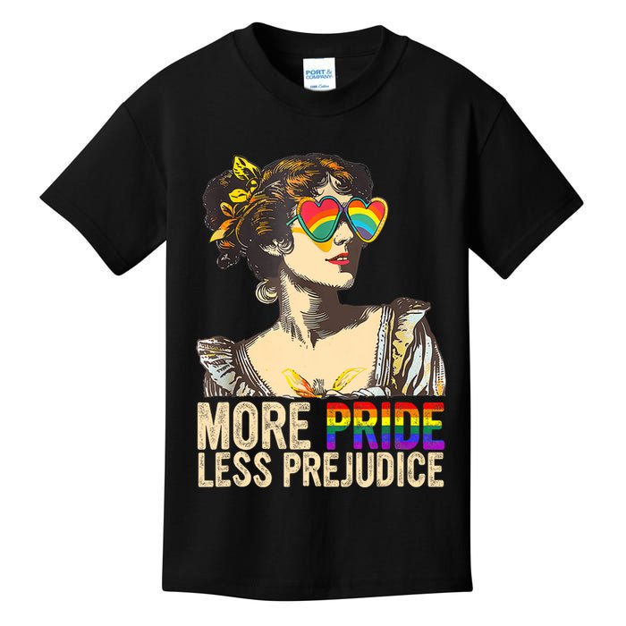 More Pride Less Prejudice Lgbtq Rainbow Kids T-Shirt