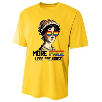 More Pride Less Prejudice Lgbt Gay Proud Ally Pride Month Performance Sprint T-Shirt