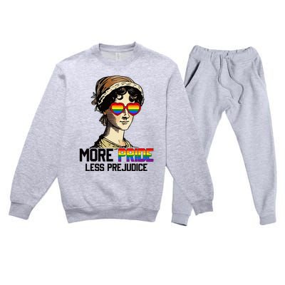 More Pride Less Prejudice Lgbt Gay Proud Ally Pride Month Premium Crewneck Sweatsuit Set