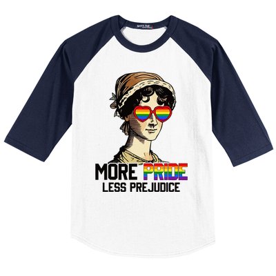 More Pride Less Prejudice Lgbt Gay Proud Ally Pride Month Baseball Sleeve Shirt