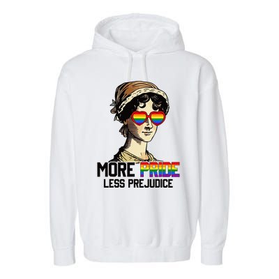 More Pride Less Prejudice Lgbt Gay Proud Ally Pride Month Garment-Dyed Fleece Hoodie