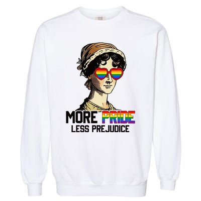 More Pride Less Prejudice Lgbt Gay Proud Ally Pride Month Garment-Dyed Sweatshirt