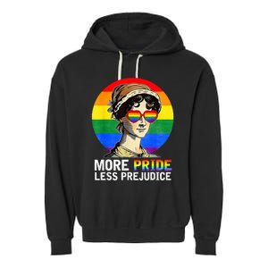 More Pride Less Prejudice Lgbt Gay Proud Ally Garment-Dyed Fleece Hoodie