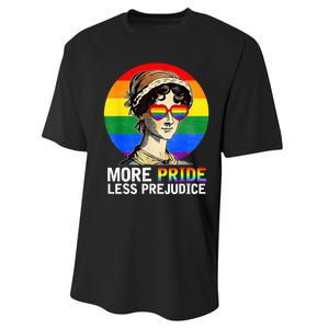 More Pride Less Prejudice Lgbt Gay Proud Ally Performance Sprint T-Shirt