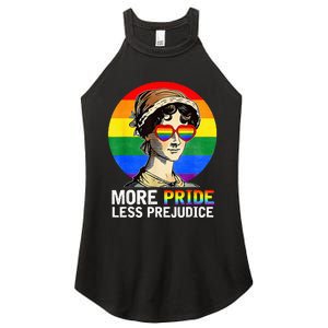 More Pride Less Prejudice Lgbt Gay Proud Ally Women's Perfect Tri Rocker Tank