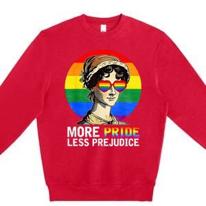 More Pride Less Prejudice Lgbt Gay Proud Ally Premium Crewneck Sweatshirt