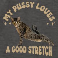 My Pussy Love A Good Stretch Funny Raunchy Cat Meme Vector Backpack