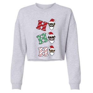 Merry Pugmas Ladies Dog Lover I Love Pug Christmas Gift Cropped Pullover Crew