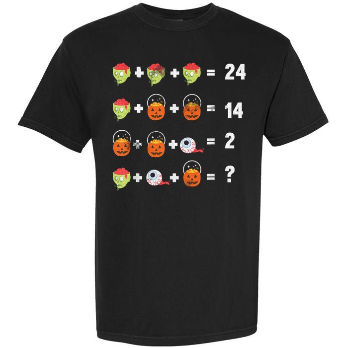 Math Puzzle Lazy DIY Halloween Costume Teacher Student Kids Garment-Dyed Heavyweight T-Shirt