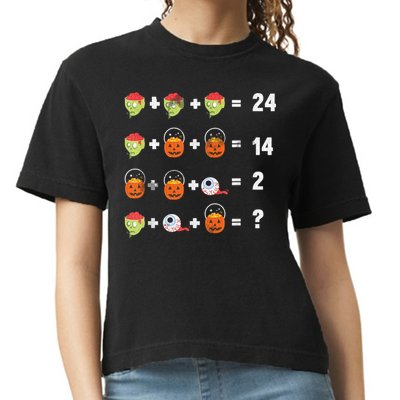 Math Puzzle Lazy DIY Halloween Costume Teacher Student Kids Comfort Colors Boxy T-Shirt