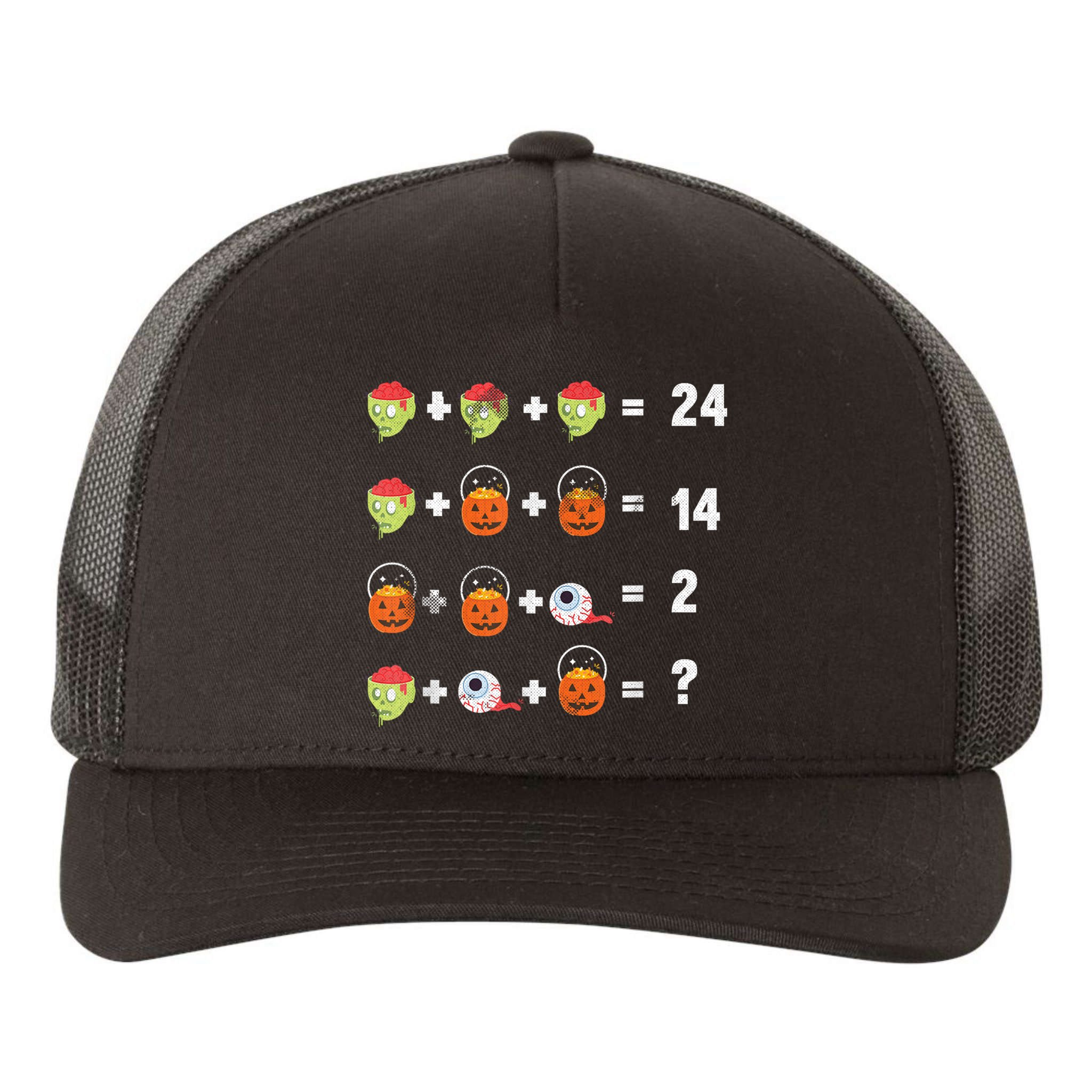 Math Puzzle Lazy DIY Halloween Costume Teacher Student Kids Yupoong Adult 5-Panel Trucker Hat