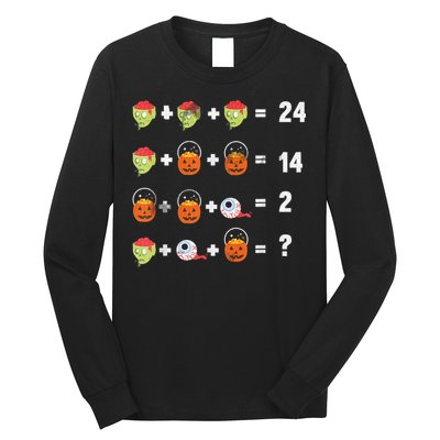 Math Puzzle Lazy DIY Halloween Costume Teacher Student Kids Long Sleeve Shirt