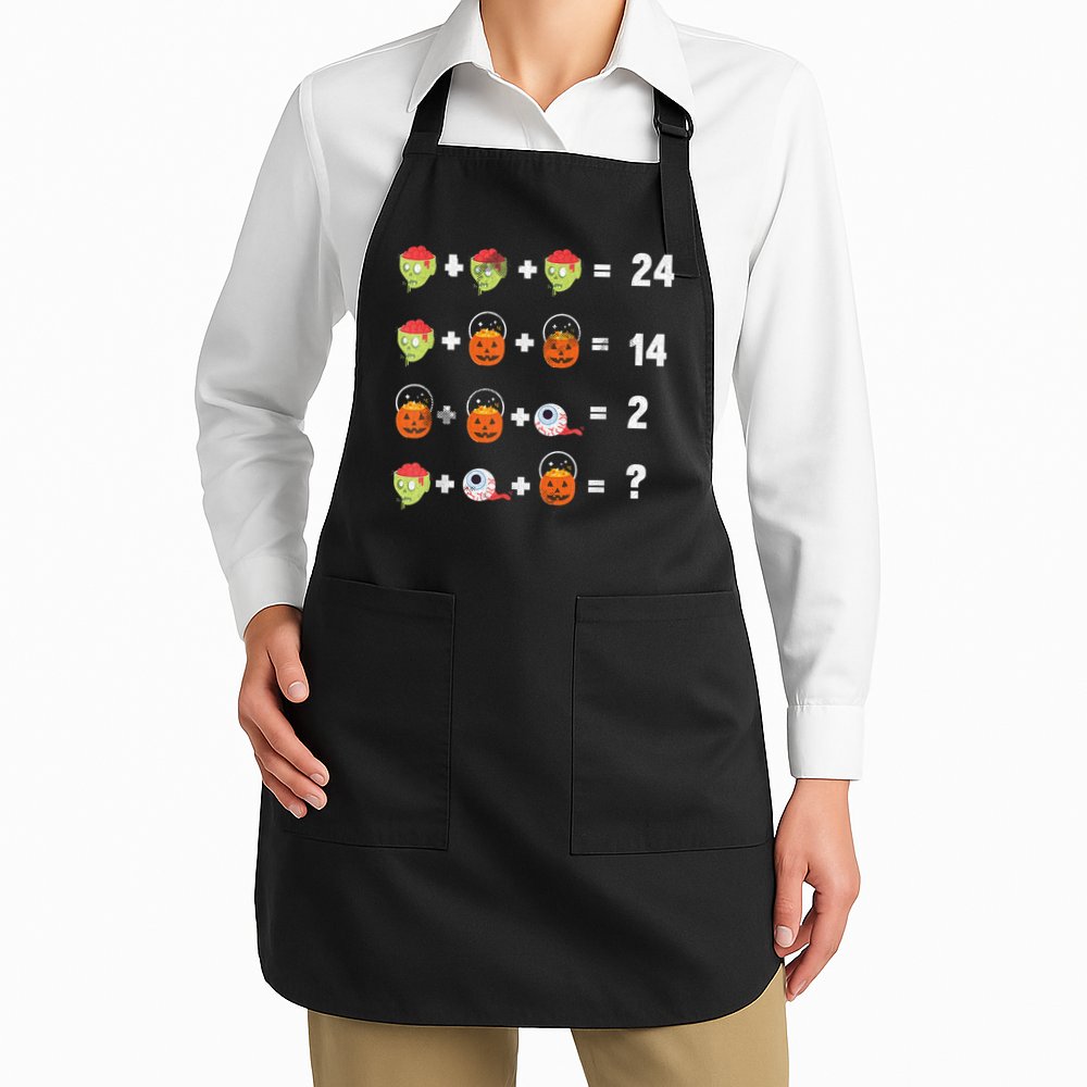 Math Puzzle Lazy DIY Halloween Costume Teacher Student Kids Apron