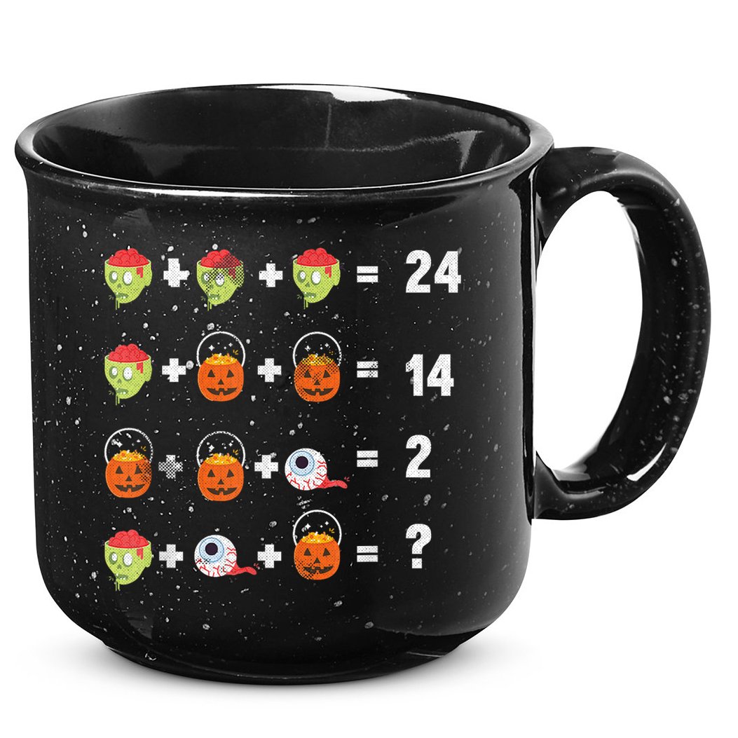 Math Puzzle Lazy DIY Halloween Costume Teacher Student Kids 15oz Campfire Ceramic Mug