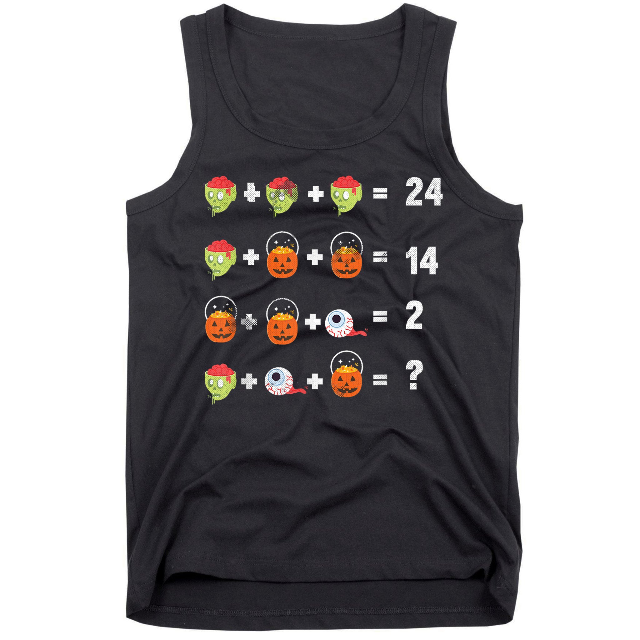 Math Puzzle Lazy DIY Halloween Costume Teacher Student Kids Tank Top