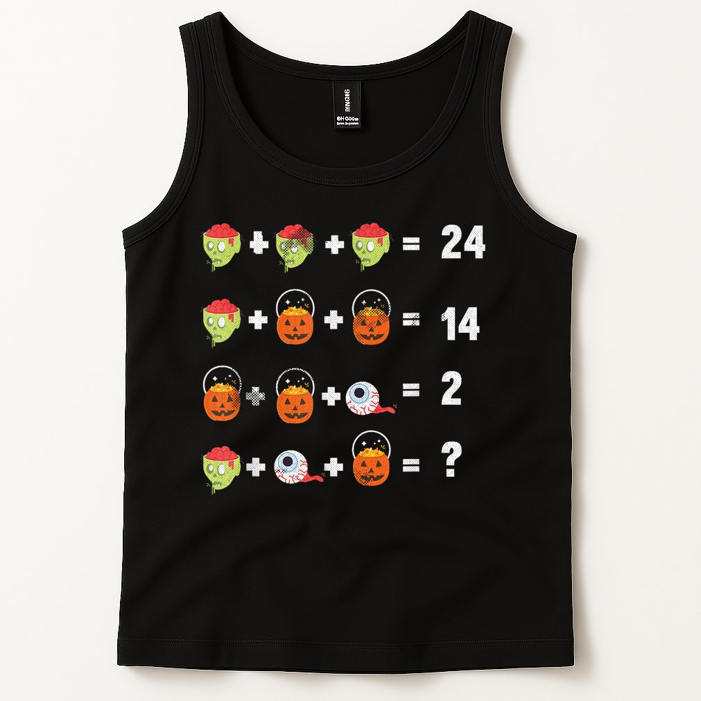 Math Puzzle Lazy DIY Halloween Costume Teacher Student Kids Tank Top
