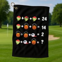 Math Puzzle Lazy DIY Halloween Costume Teacher Student Kids Golf Towel