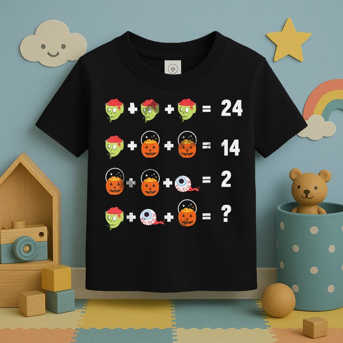 Math Puzzle Lazy DIY Halloween Costume Teacher Student Kids Toddler T-Shirt
