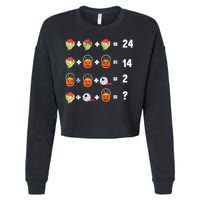Math Puzzle Lazy DIY Halloween Costume Teacher Student Kids Cropped Pullover Crew
