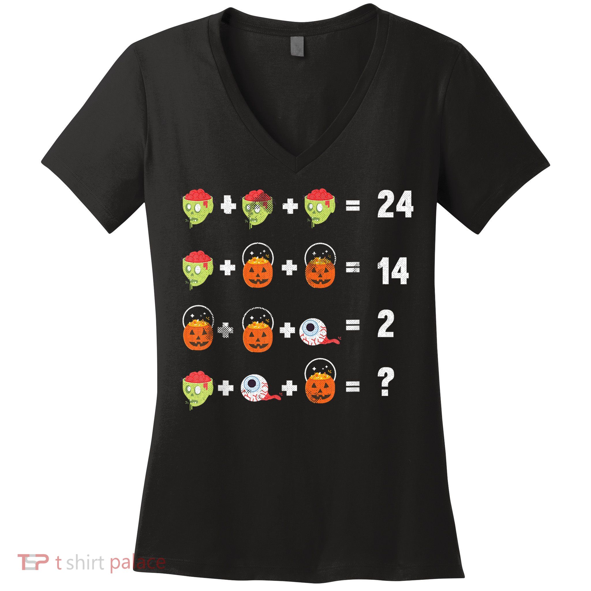 Math Puzzle Lazy DIY Halloween Costume Teacher Student Kids Women's V-Neck T-Shirt