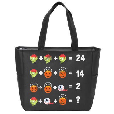 Math Puzzle Lazy DIY Halloween Costume Teacher Student Kids Zip Tote Bag