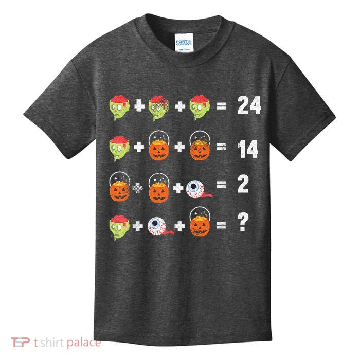 Math Puzzle Lazy DIY Halloween Costume Teacher Student Kids Kids T-Shirt