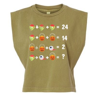 Math Puzzle Lazy DIY Halloween Costume Teacher Student Kids Garment-Dyed Women's Muscle Tee