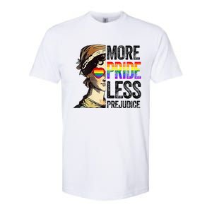 More Pride Less Prejudice Lgbt Gay Proud Ally Pride Month Softstyle CVC T-Shirt