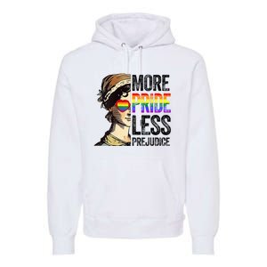 More Pride Less Prejudice Lgbt Gay Proud Ally Pride Month Premium Hoodie